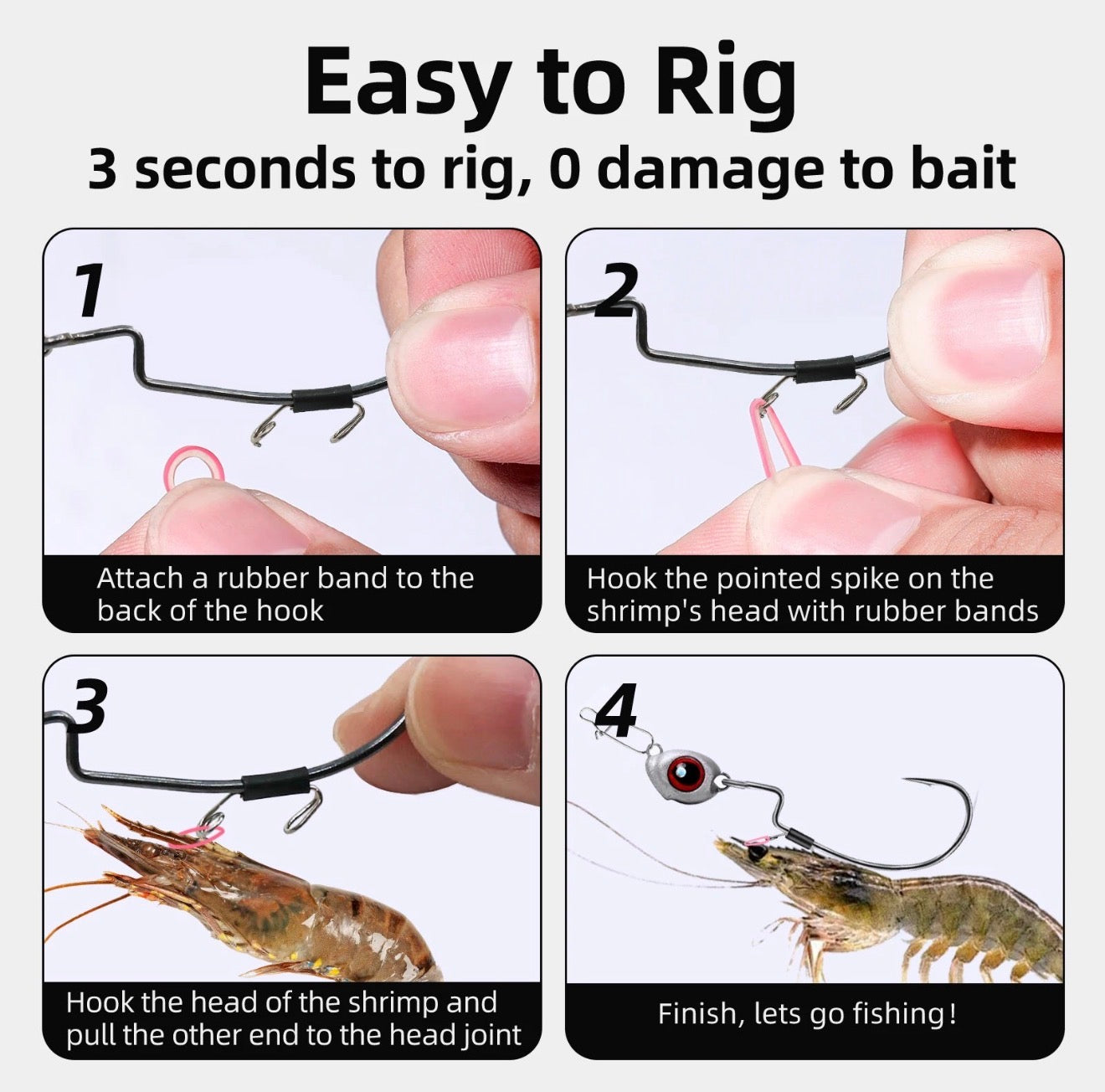 (10) Hook Bands For Live Shrimp™
