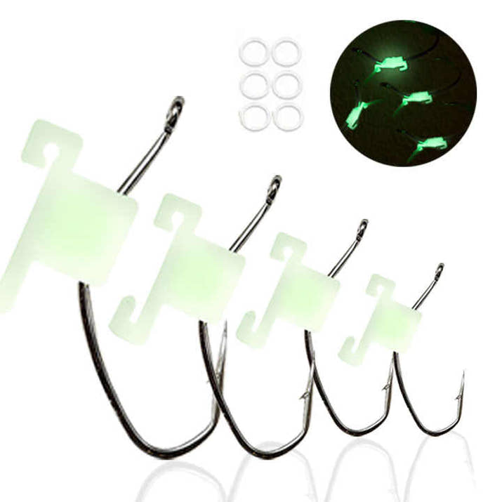 best size fishing hook for live crickets Live Shrimp Hook Bands (10 Pack) - Secure Bait Fishing