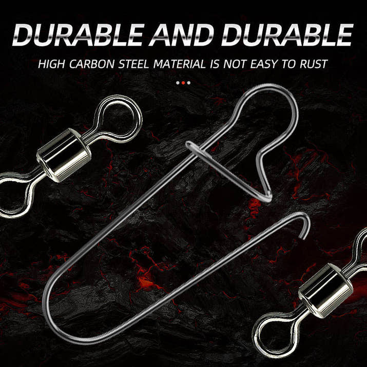 Premium Fishing Snap Swivels - High-Carbon Steel Connectors