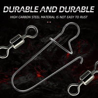 Premium Fishing Snap Swivels - High-Carbon Steel Connectors