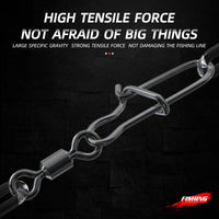Premium Fishing Snap Swivels - High-Carbon Steel Connectors