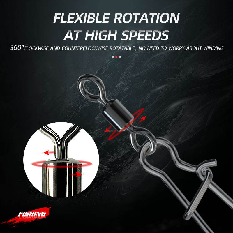 Premium Fishing Snap Swivels - High-Carbon Steel Connectors