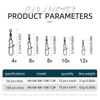 Premium Fishing Snap Swivels - High-Carbon Steel Connectors