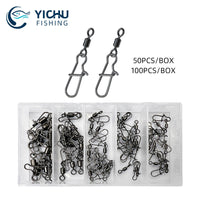 Premium Fishing Snap Swivels - High-Carbon Steel Connectors